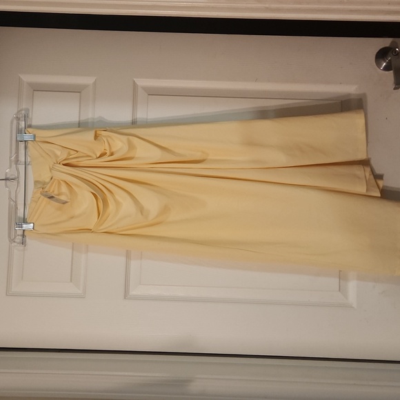 New ANTHROPOLOGIE Significant Other Draped Yellow Midi Skirt Size - Picture 2 of 9